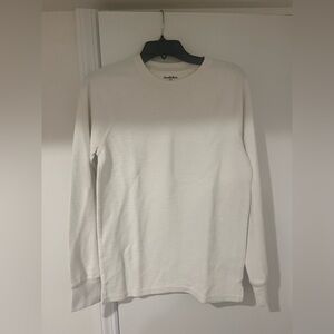 Goodfellow & Co Men’s Long Sleeve Thermal Crewneck Shirt Size Small White